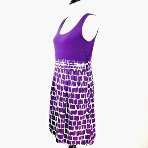 Boden US 10 Jersey Scoop Neck A-line Dress Sleeveless Tank Purple